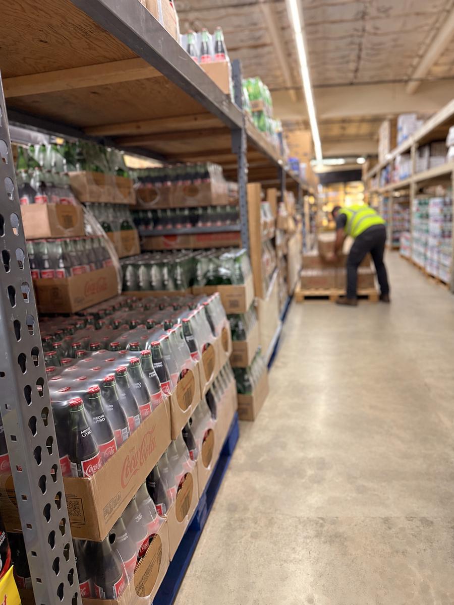 Picking an order in the Payless warehouse